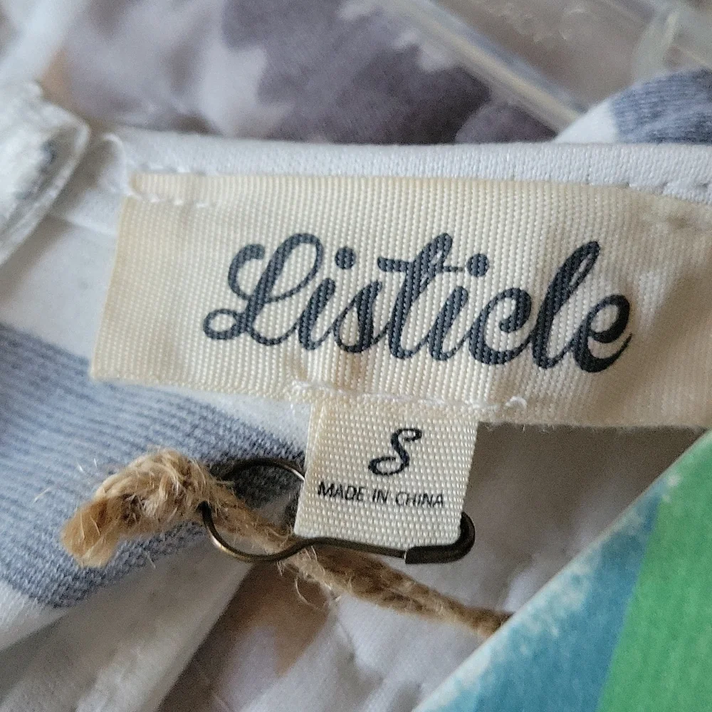 Listicle NWT.  S. cotton stretch.  Tank mini dress - Picture 8 of 10